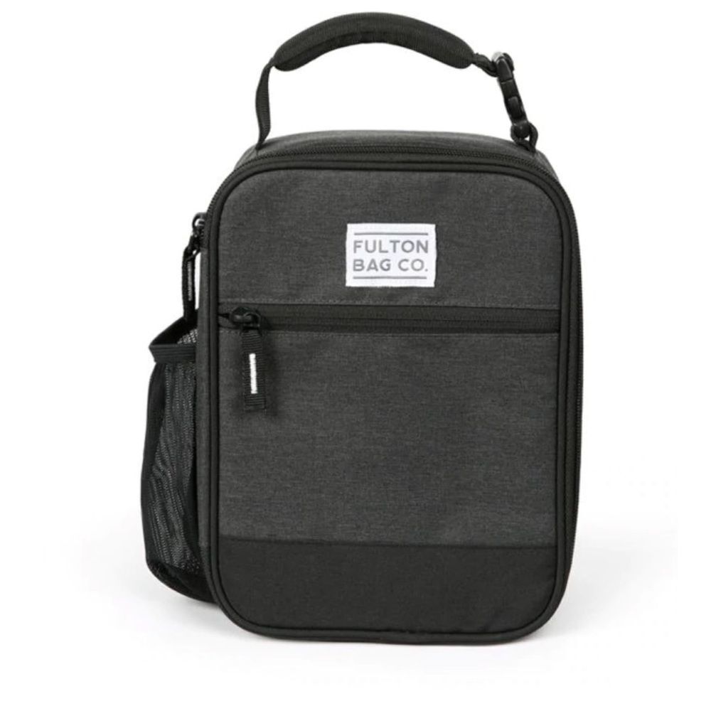FULTON BAG CO. - Heather gray divided UPRIGHT LUNCH BAG
